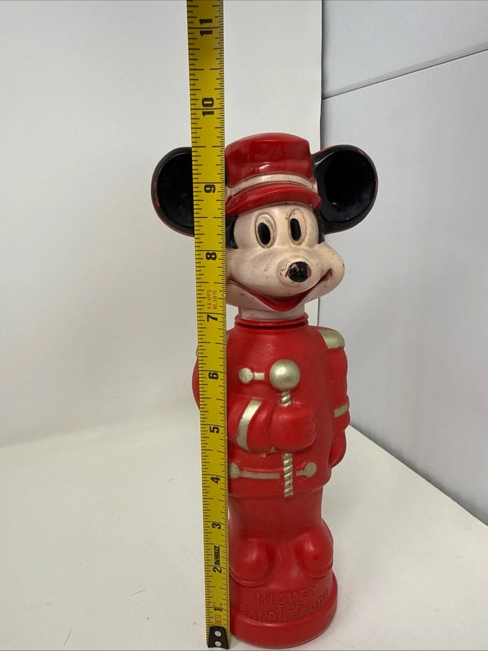 Vintage Disney Mickey Mouse The Band Leader Soaky Bubble Bath Bottle(Empty)